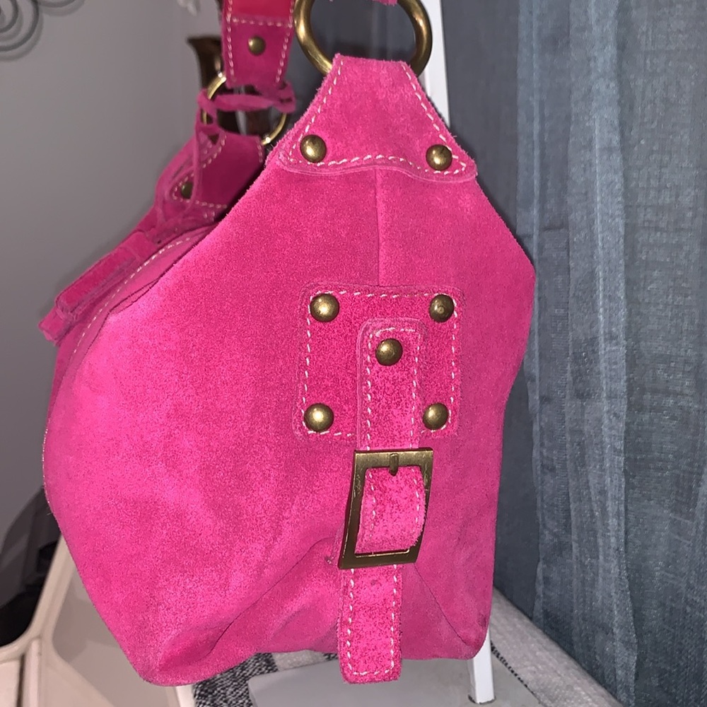 SAVANNA baguette suede bag ( Genuine leather) - Picture 3 of 13